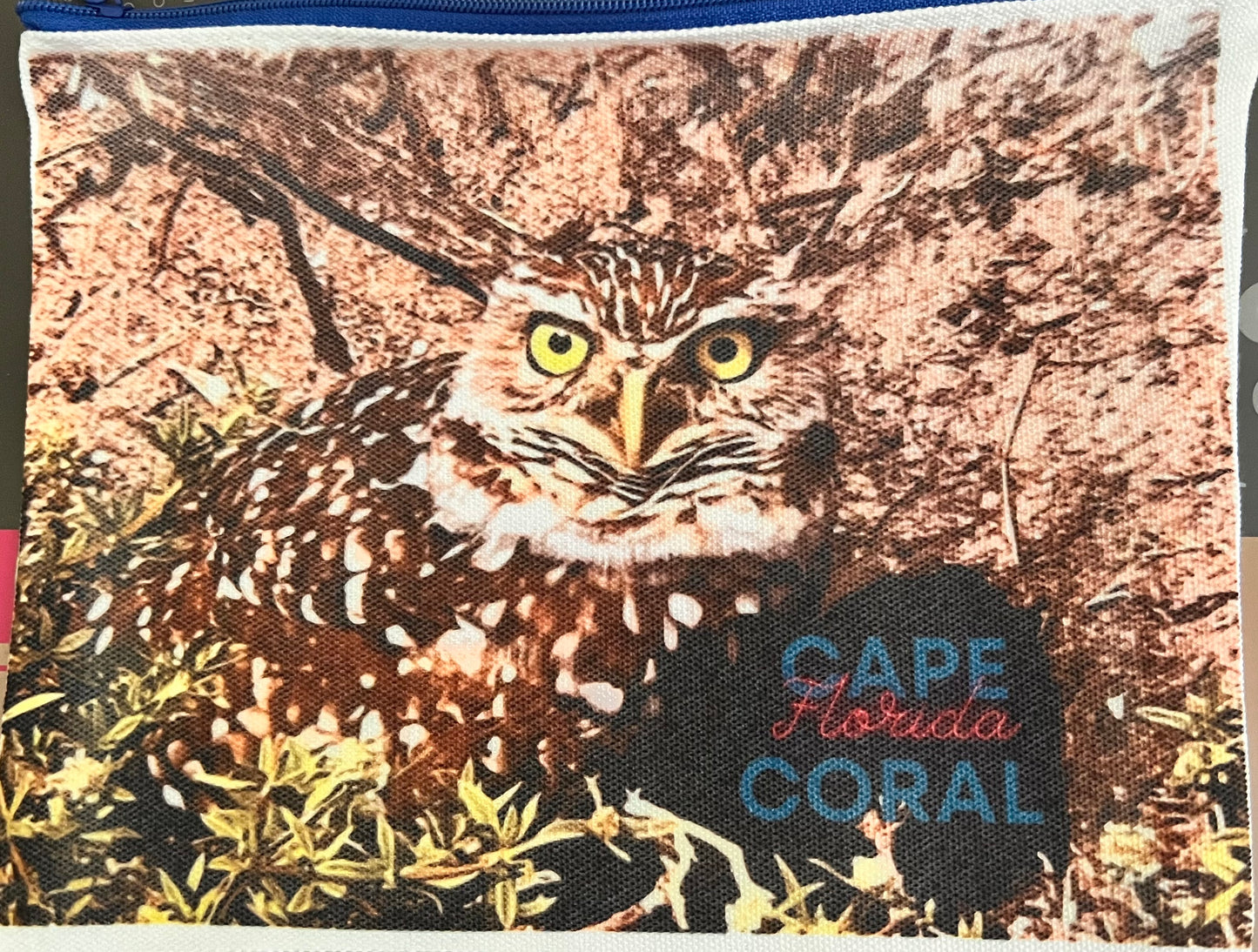 Burrowing Owl Zipper Canvas Bag